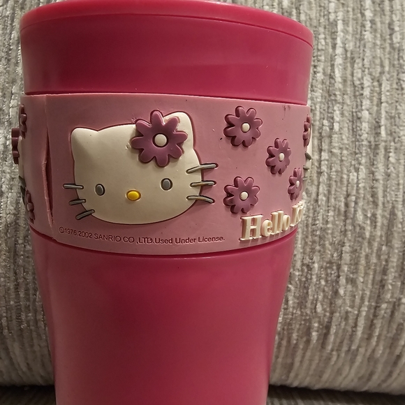 ♡ Vintage Pink Hello Kitty ZAK 16oz Insulated Tumbler Cup Sanrio 2002 ♡ - Picture 4 of 12